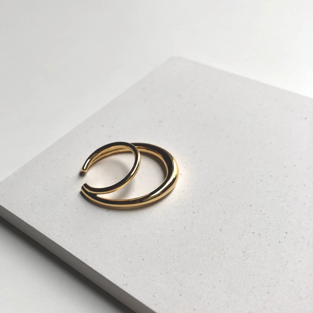 ..A×@konacchan30   ダブルフープリングカフ【Gold色】在庫処分