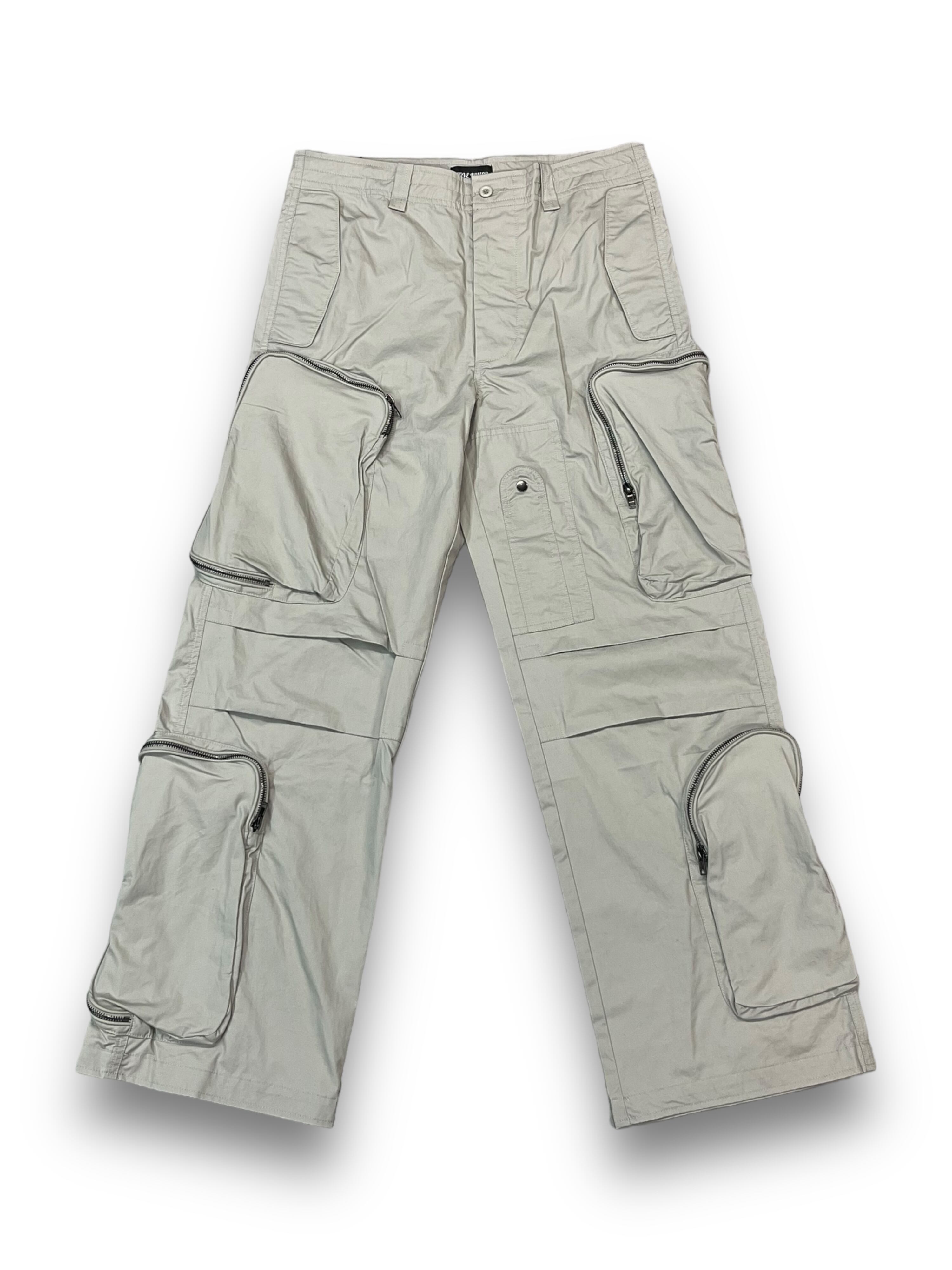 【PLANET STUDIO】big side pockets cargo pants (white)