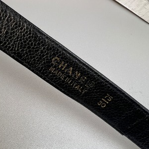 CHANEL シャネル  ウエストバッグ用ベルト キャビアスキン ベルト ブラック A-9769