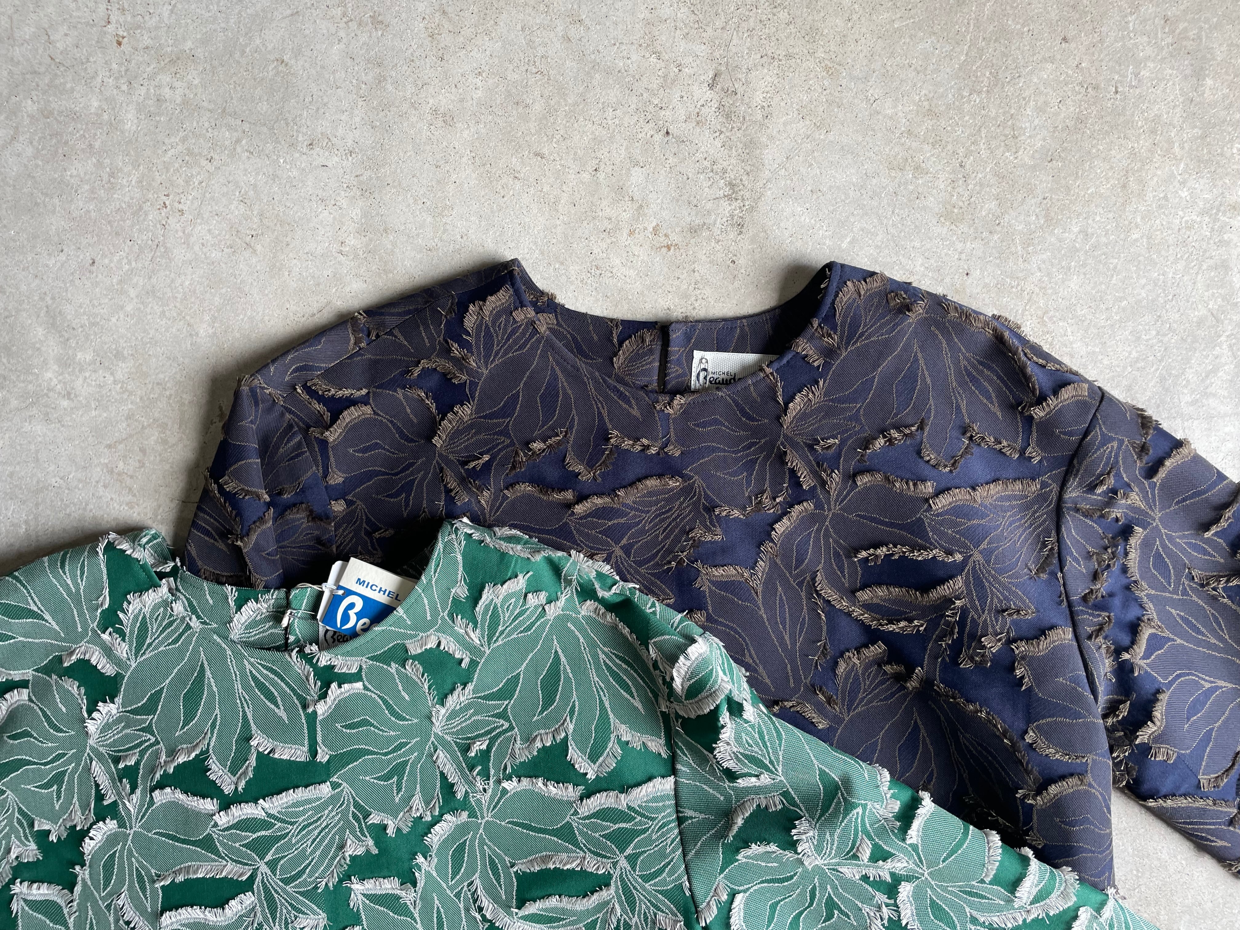 Michel Beaudouin ミシェルボードワン ジャガード長袖ブラウス レディス Michel Beaudouin ミシェルボードワン カット