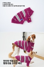 【PUPPYGALLERY公式】ピーターストライプニット【ワインレッド】2XL/3XL