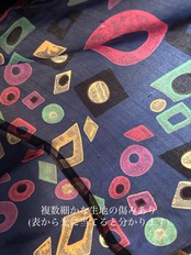 geometric pattern silk over size shirt-5286-7