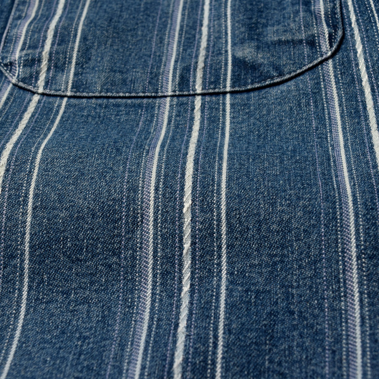 80s–90s Abercrombie & Fitch ストライプ コットンシャツ ネイビー