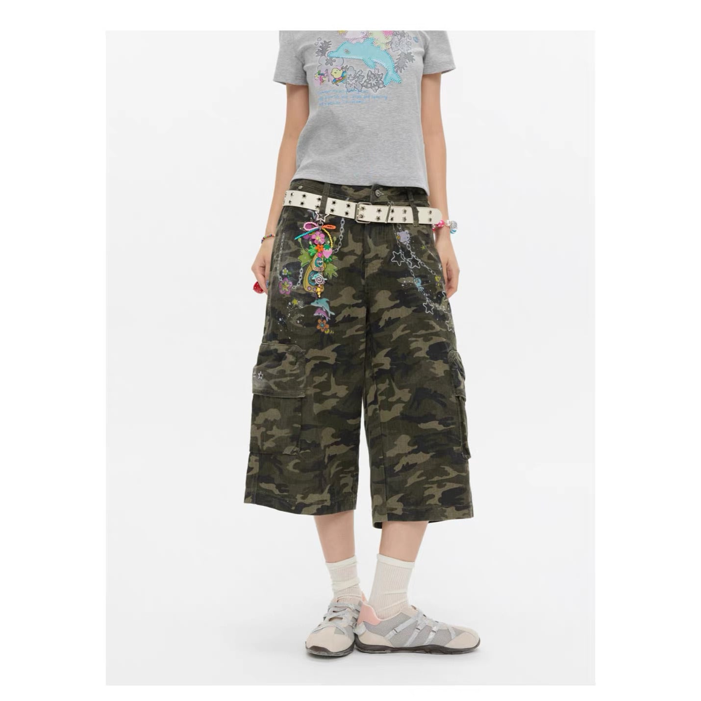 BETWEENAND] Retro Print Camouflage Pants | Pay ID