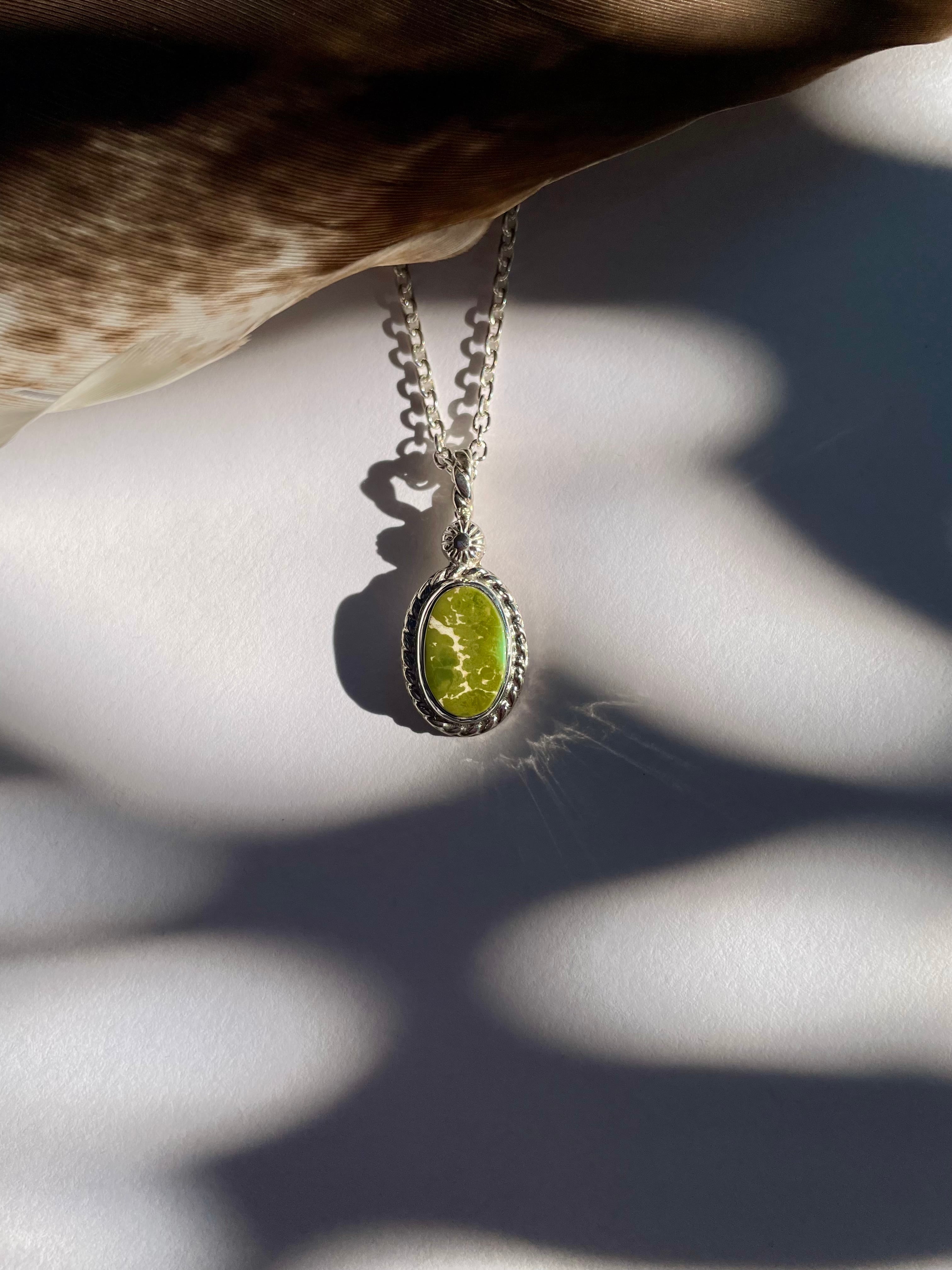 Pilot Mountain Turquoise Pendant Top | Sunset＆Eagle