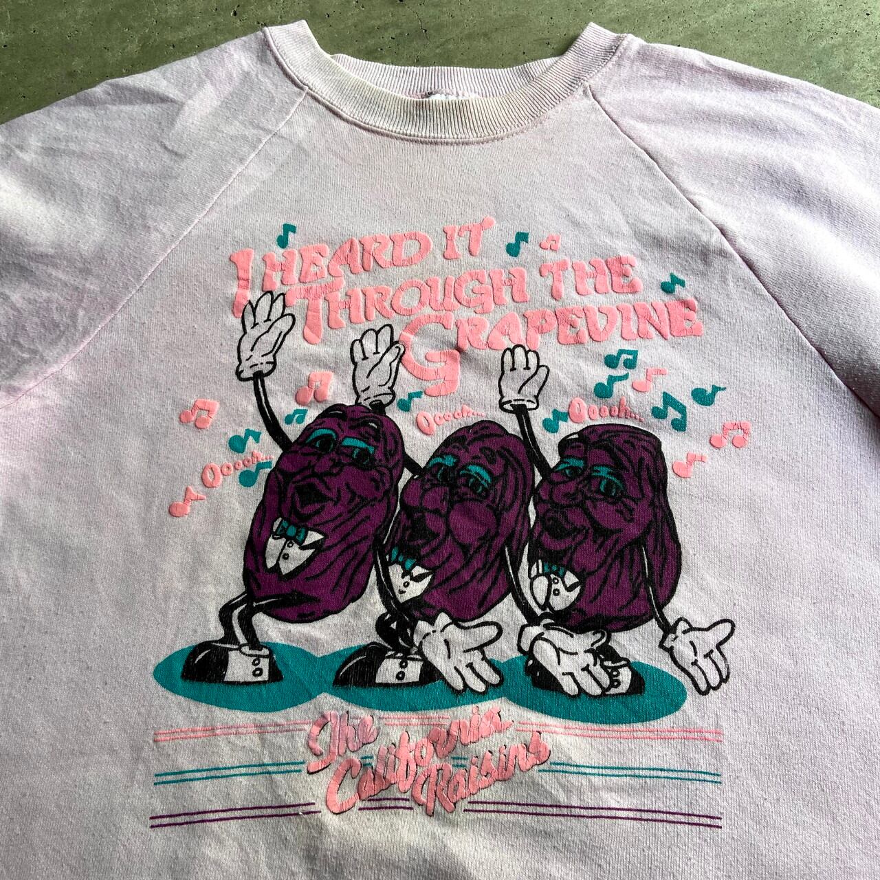 80年代 USA製 カルフォルニアレーズン キャラクタープリントスウェット