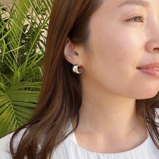 ぷっくり スタッドフープ ピアス | 【公式通販】鎌倉のシルバー