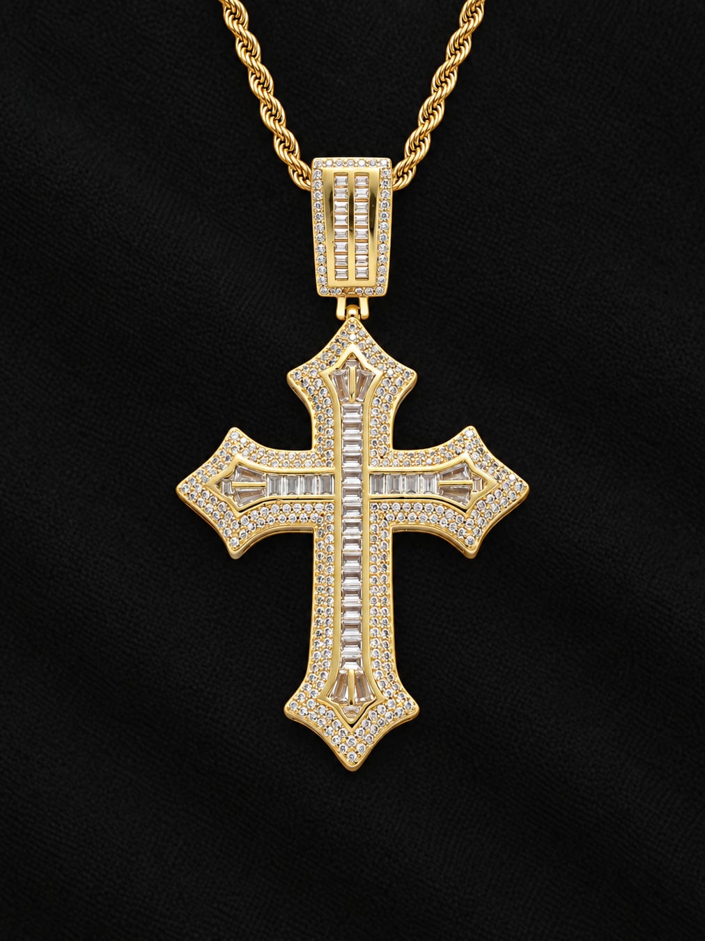 Cross Pendant Necklace -Gold/Silver-