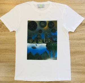 World of blue ( 深青の世界 )  Tシャツ  ホワイト