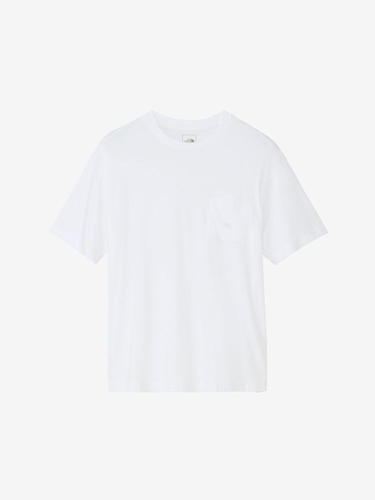 THE NORTH FACE (ザノースフェイス) スモールロゴポケットティー (W) ホワイト NT32547