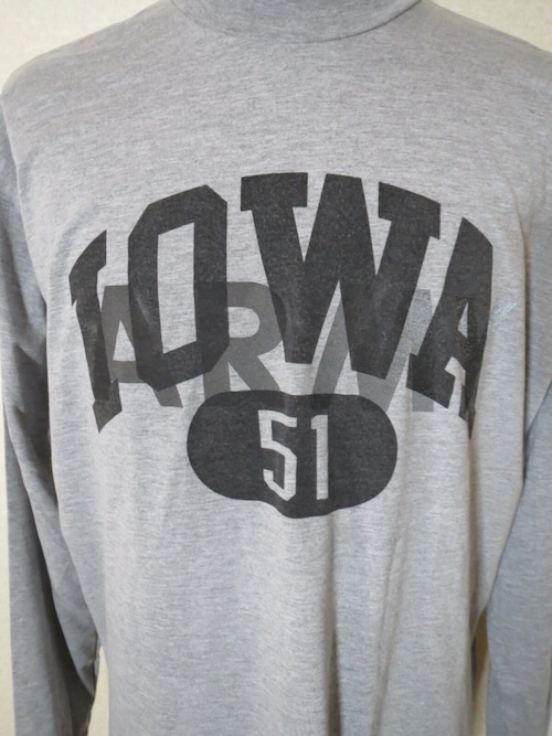 DEAD STOCK COLLEGE OVER PRINT US ARMY LONG SLEEVE T / IOWA 2