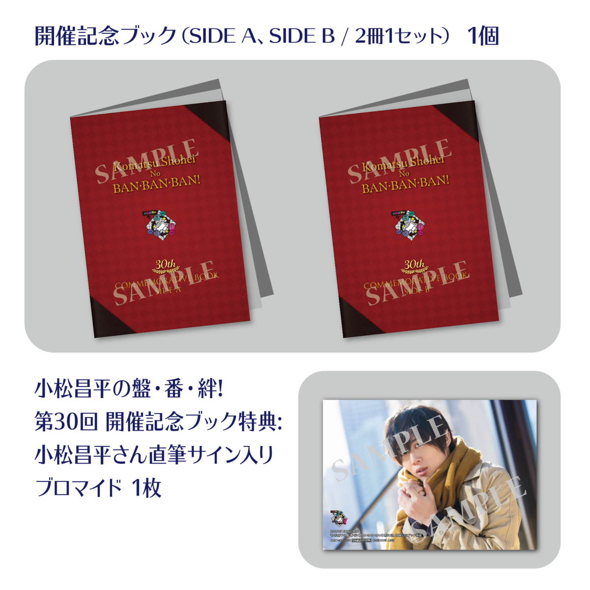 小松昌平の盤・番・絆! 第30回 開催記念ブック ブロマイド 小松昌平の盤・番・絆! 第30回 開催記念 ブック(SIDE A、SIDE B