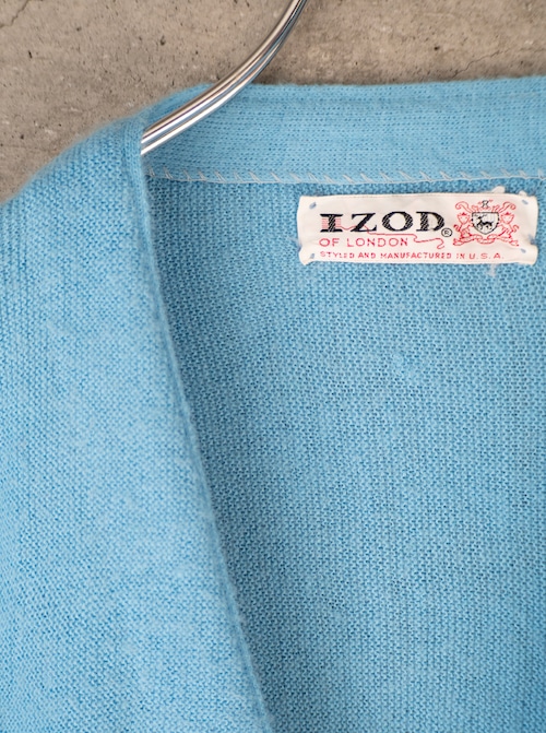 "IZOD LACOSTE" 1970s Orlon acrylic knit cardigan
