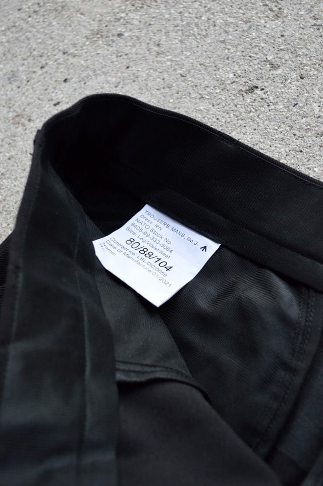 Royal Navy 00s No.3 Dress Wool Trousers Dead Stock イギリス海軍 ウールスラックス ブラック
