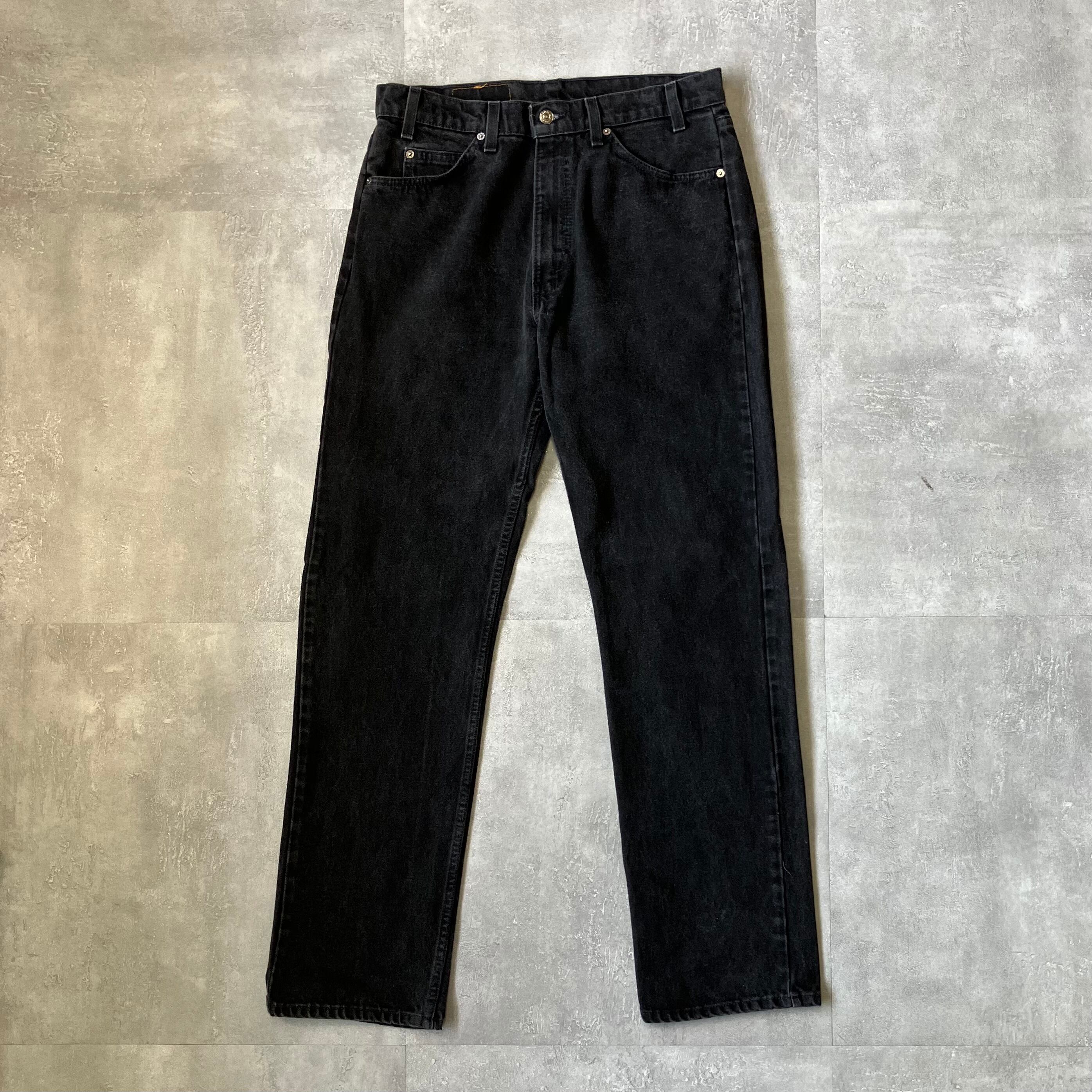 《実寸w34l32》Levi's リーバイス 505 90s usa製 ブラックデニム No.3380