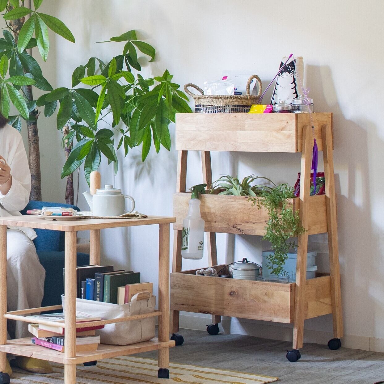 Natural Signature ストレージワゴン＜シンプルで使いやすいキャスター