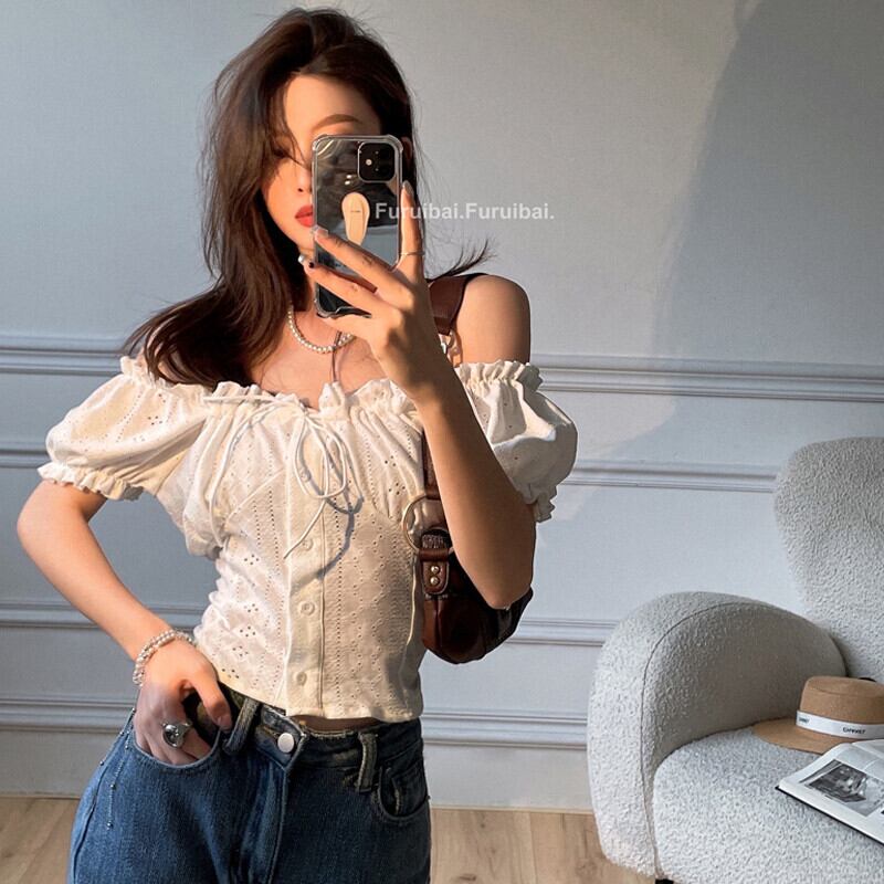 ホワイトTシャツ シャツ サマーショートトップス 大人ガーリー スウィート キュート カジュアル 夏物 ガールズファッション88022445837