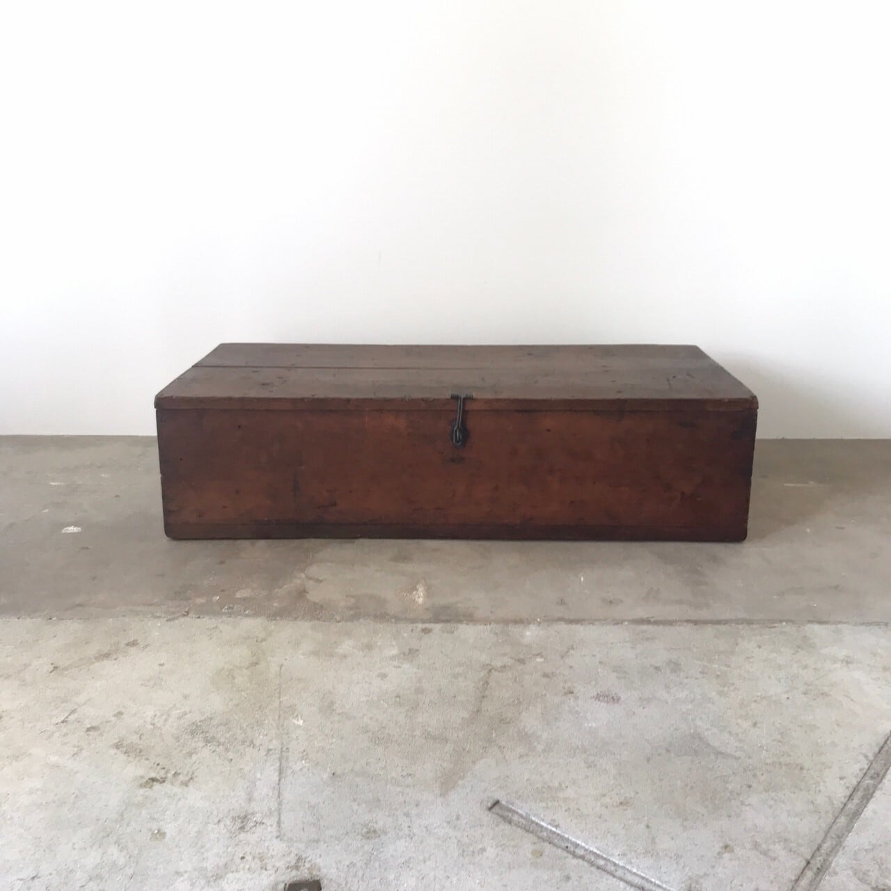 蓋付木箱　古道具