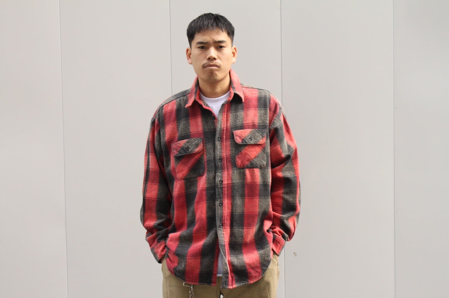 ~80s FIVE BROTHER Flannel Shirt USA製