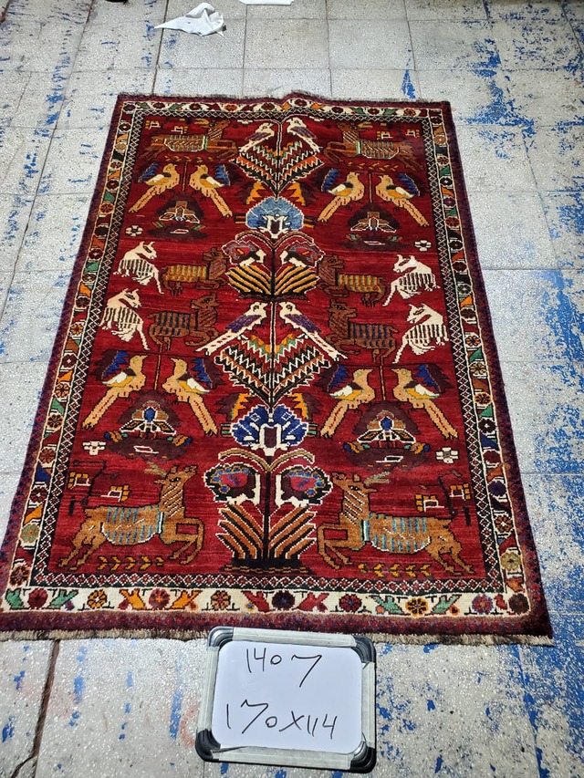 絨毯クエスト79【No.186】Tribal Rug　トライバルラグ　※現在、こちらの商品はイランに置いてあります。ご希望の方は先ずは在庫のご確認をお願いします。