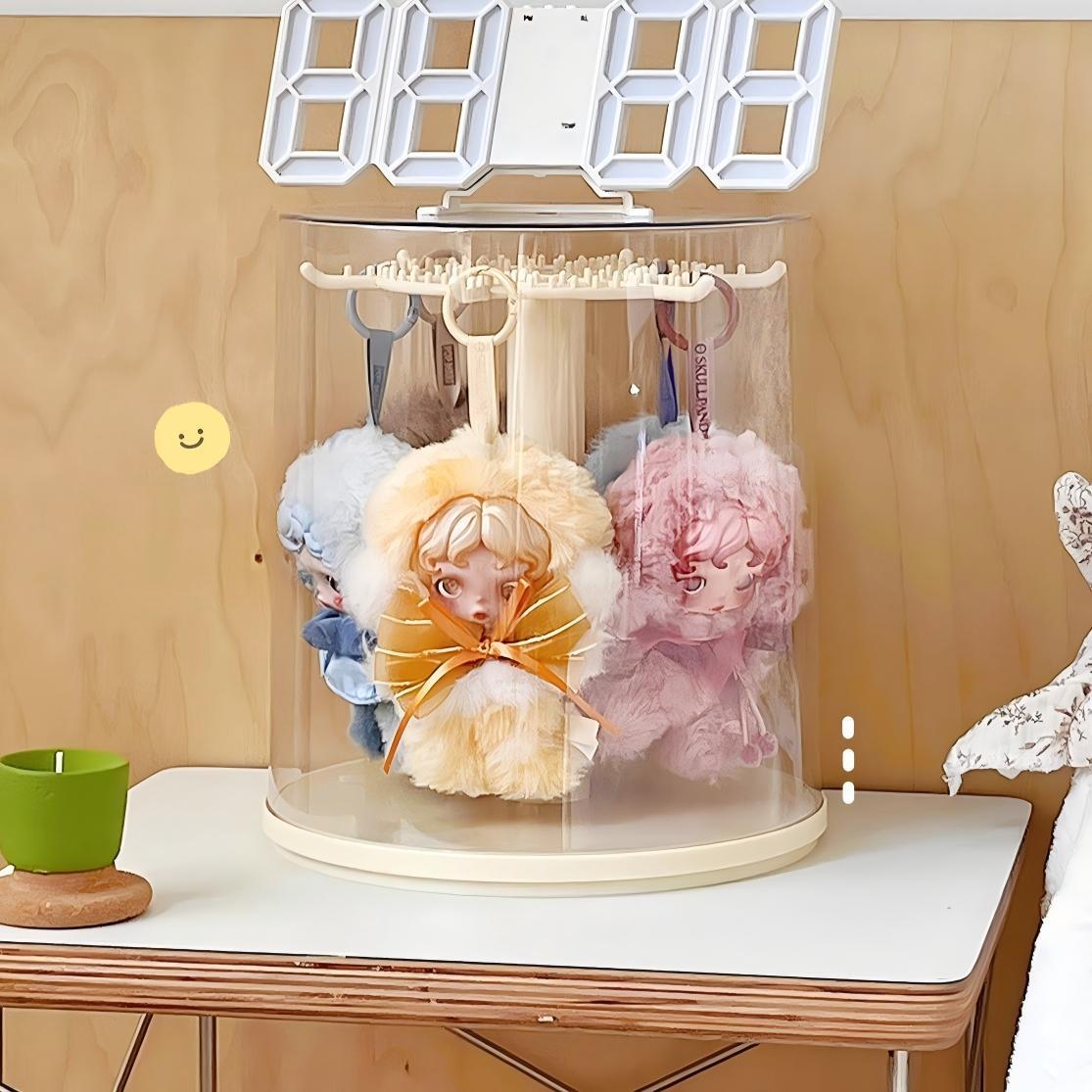 Skullpanda用 アクリル ディスプレイケース 6フック 360度回転 高透明