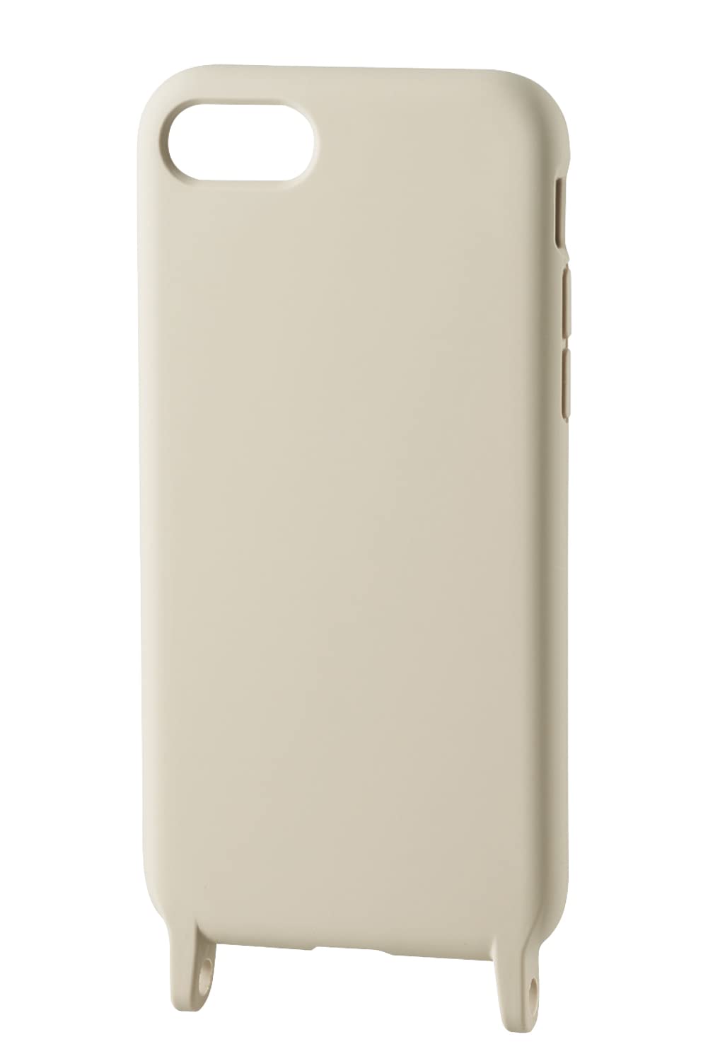 エレコム iPhone SE3 / SE2 / 8 / 7 用 ケース スマホショルダーストラップ用ホール付き シリコン ほこり防止 裏起毛 ワイヤレス充電対応 【別売りのストラップと組み合わせて、好みのスタイルに】 グレージュ PM-A22SHVSCSHGY