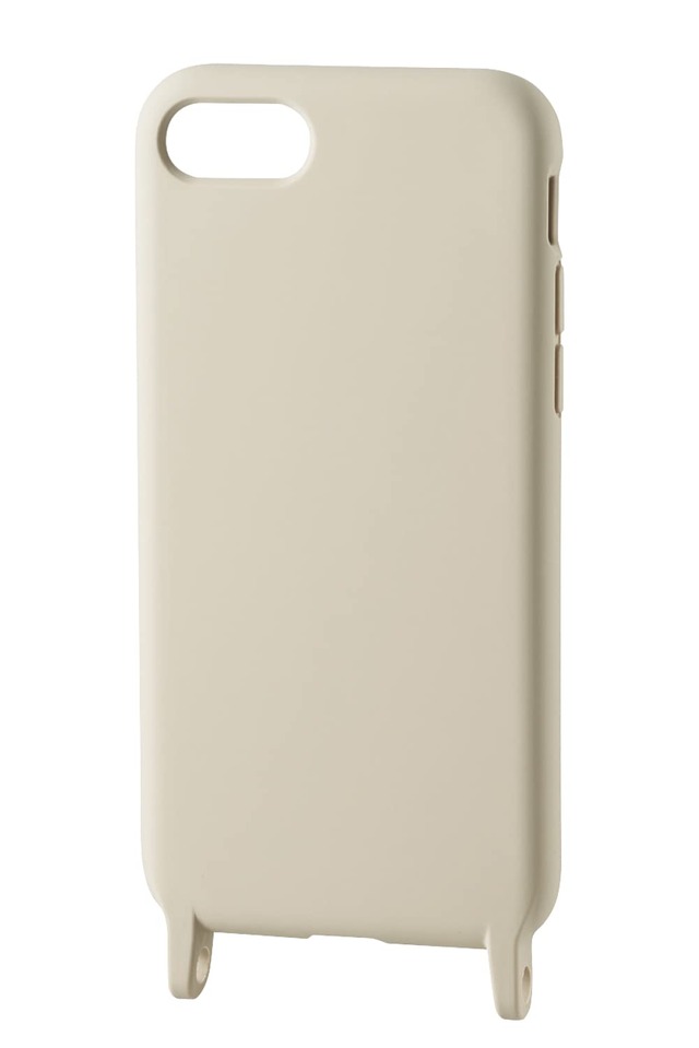 エレコム iPhone SE3 / SE2 / 8 / 7 用 ケース スマホショルダーストラップ用ホール付き シリコン ほこり防止 裏起毛 ワイヤレス充電対応 【別売りのストラップと組み合わせて、好みのスタイルに】 グレージュ PM-A22SHVSCSHGY