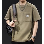 100% Cotton Oversized Short Crew Neck T-Shirt ◇2color H0454