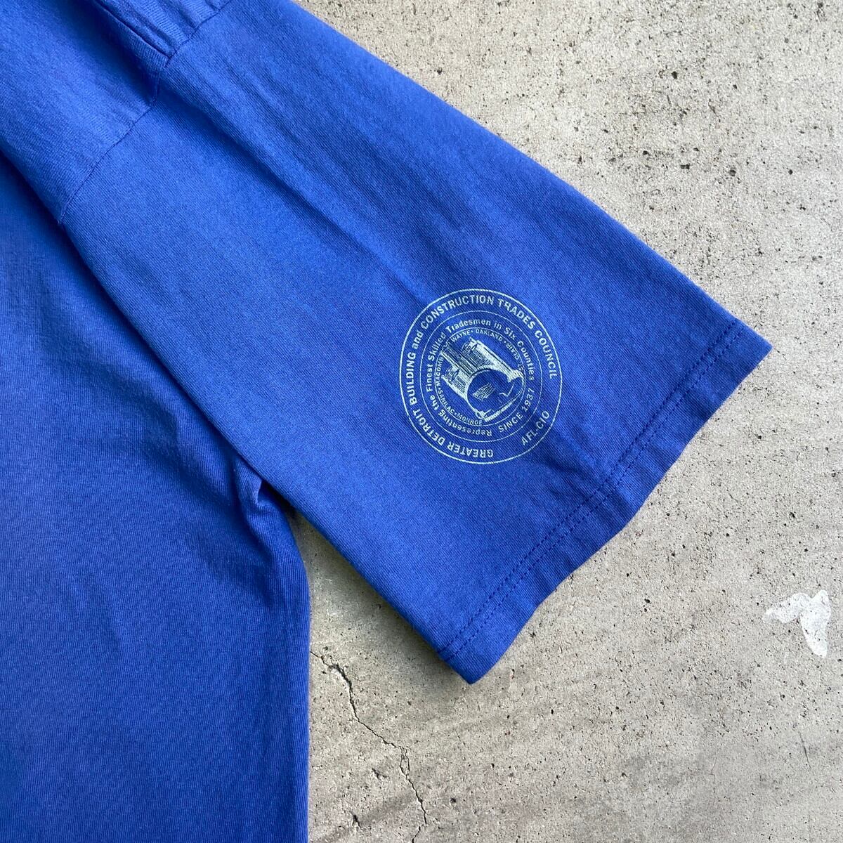 USA製 IBEW LOCAL 58 プリント ポケットTシャツ メンズXL 古着 労働