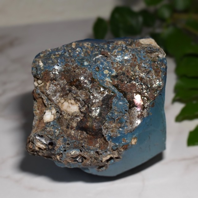希少！  《 メタル & ミステリアスマットブルー  》インドネシア産アンダラクリスタル原石