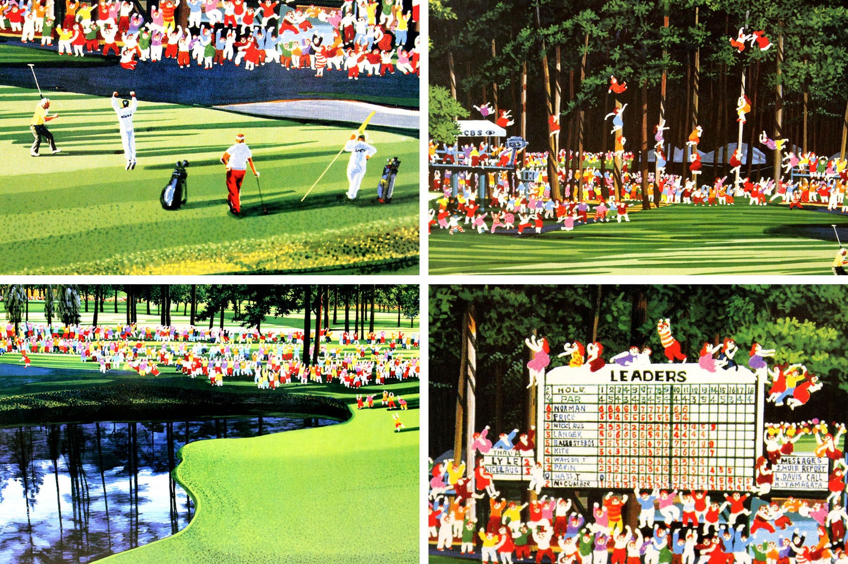 ヒロ ヤマガタ「マスターズ」展示用フック付アートポスター 絵画 インテリア アート