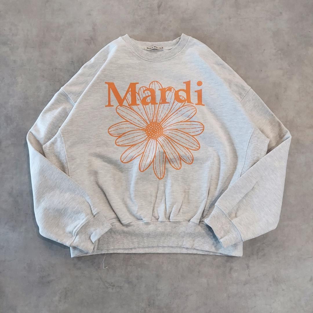 Mardi 花柄プリント トレーナー Mardi フラワープリント スウェット F