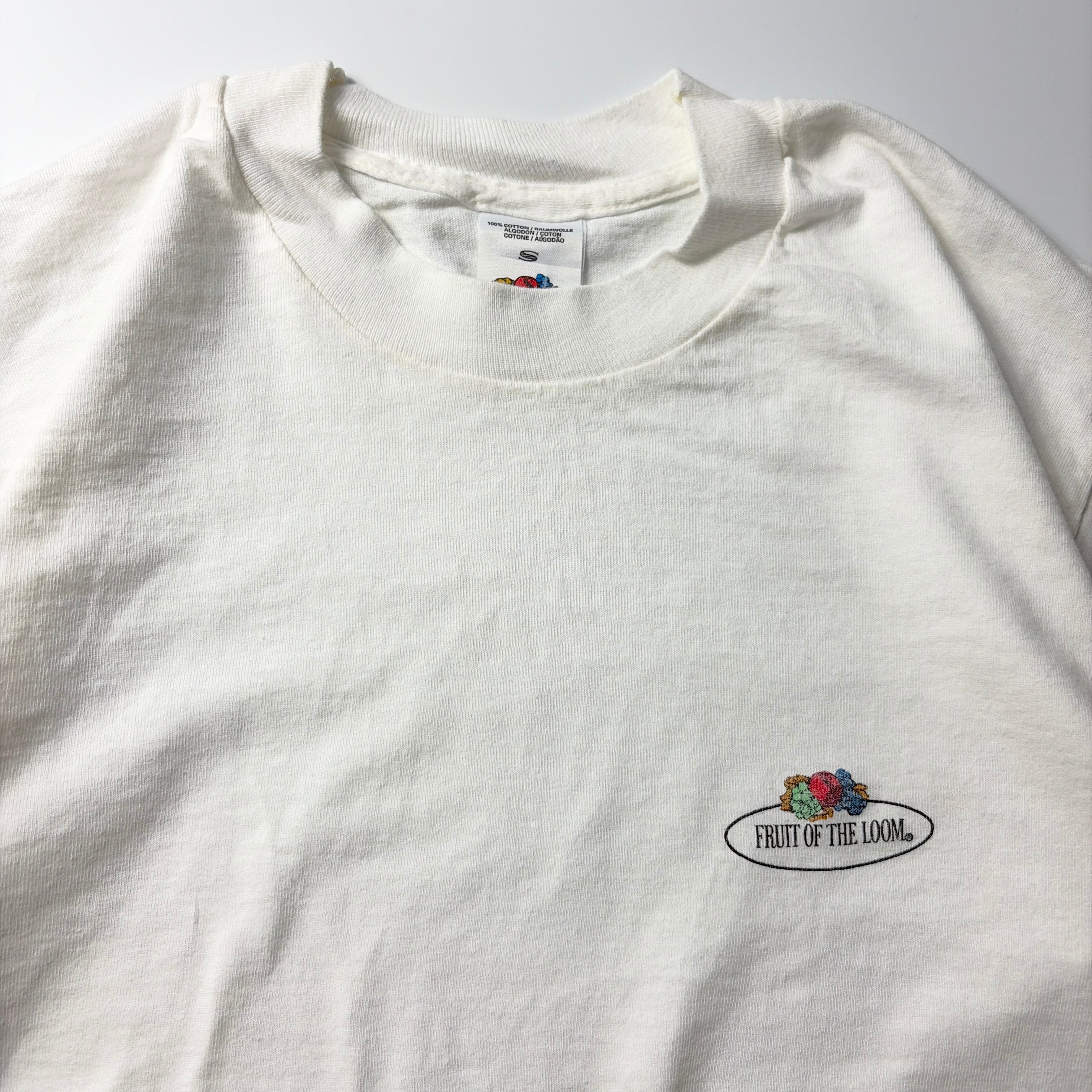 Vintage Fruit of the Loom Mini Logo White Tee
