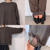 レイヤーオーガンジースウェットPO/チャコール