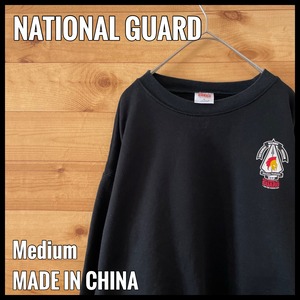 【NATIONAL GUARD】ワンポイント ロゴ スウェット トレーナー バックプリント M US古着