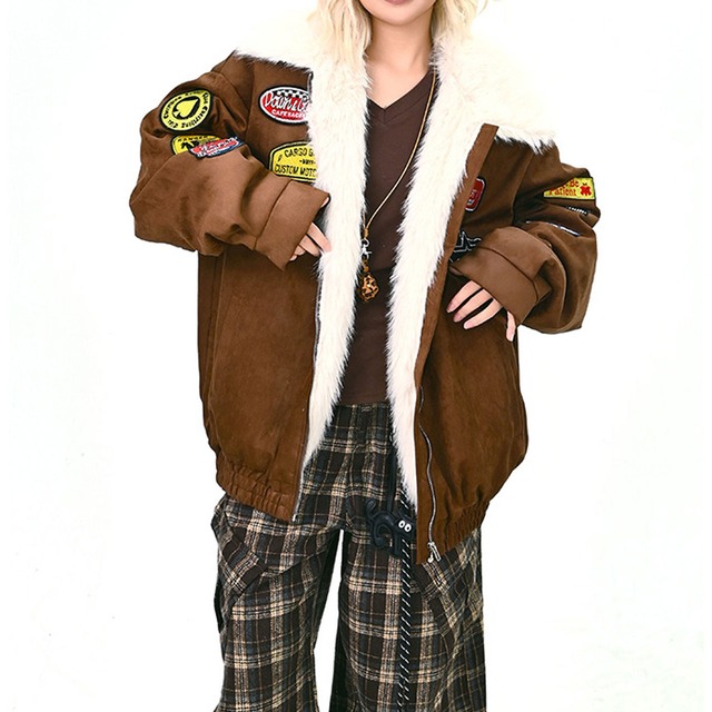 モーターワッペンユースファーブルゾン 2col R01257