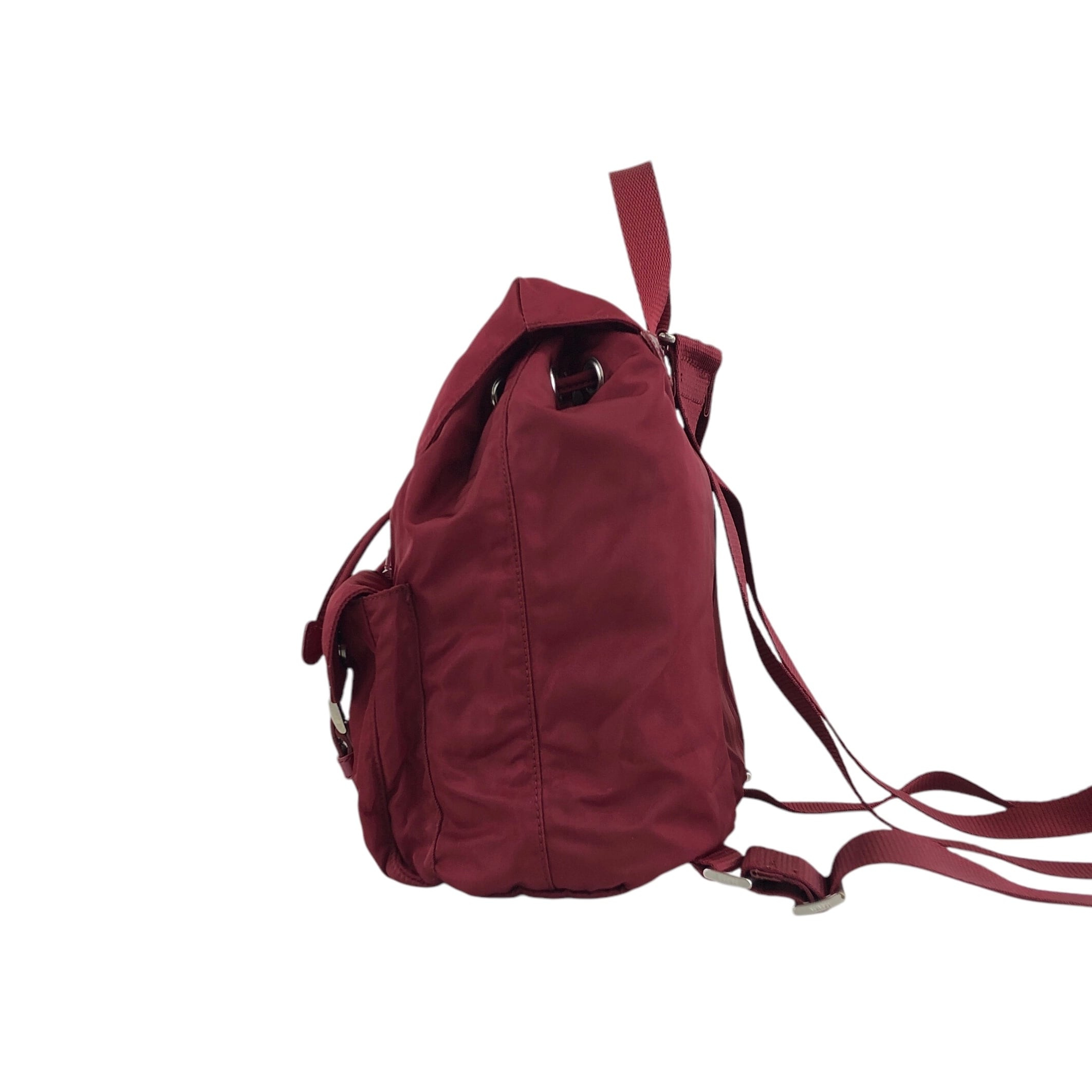 PRADA プラダ バックパック レッド トライアングルロゴ ナイロン