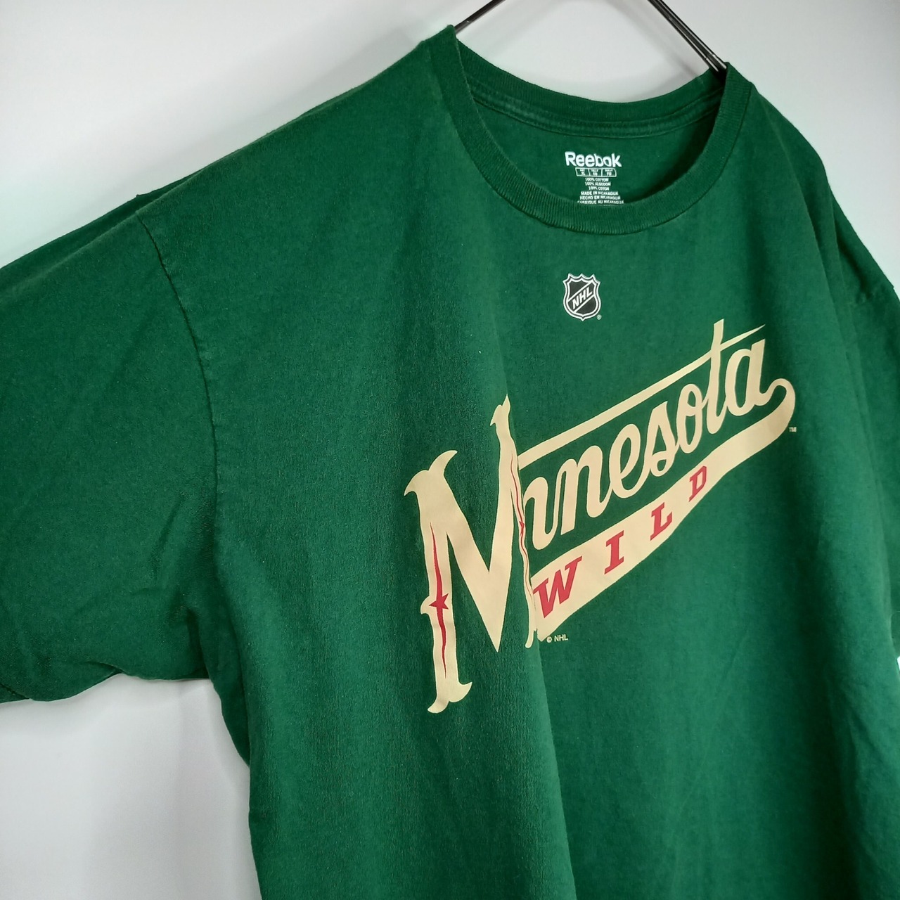 リーボック　NHL　ホッケー　レトロTシャツ　ビッグロゴ　両面プリント　背番号