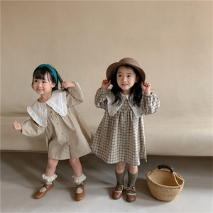 ワンピース ベビーワンピース 女の子 子供服 2色 80-130㎝ ペアコーデ 姉妹コーデ 赤ちゃん 発表会 セレモニー 26LT994