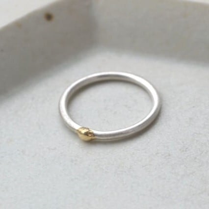 nibi (ニビ) ring (リング) tsunagu  2.0mm (SV/K18) A-003