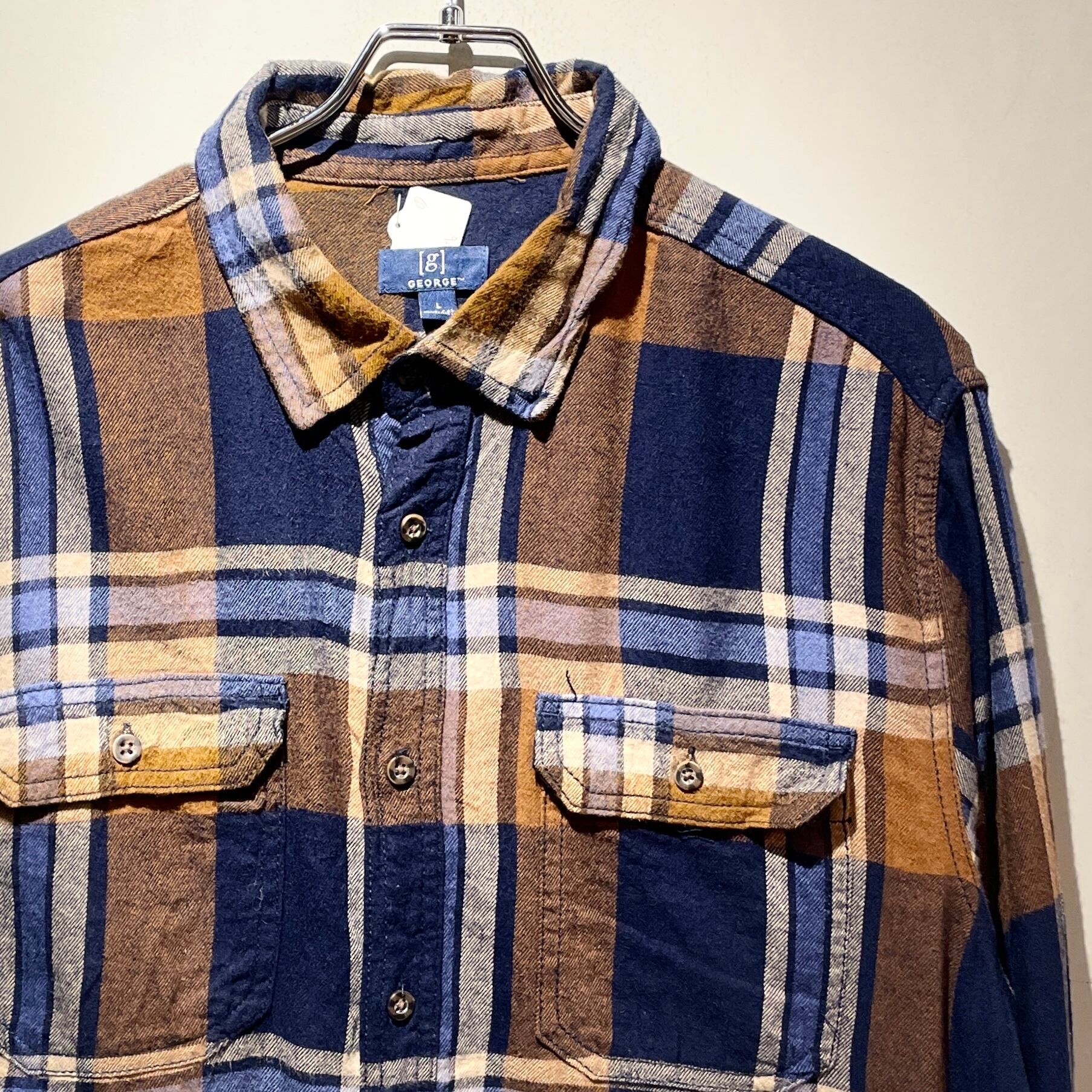 90's~ ST. JOHNS BAY Ombre Cotton Shirt L/s | 下北沢SPiKe＆SPiCe