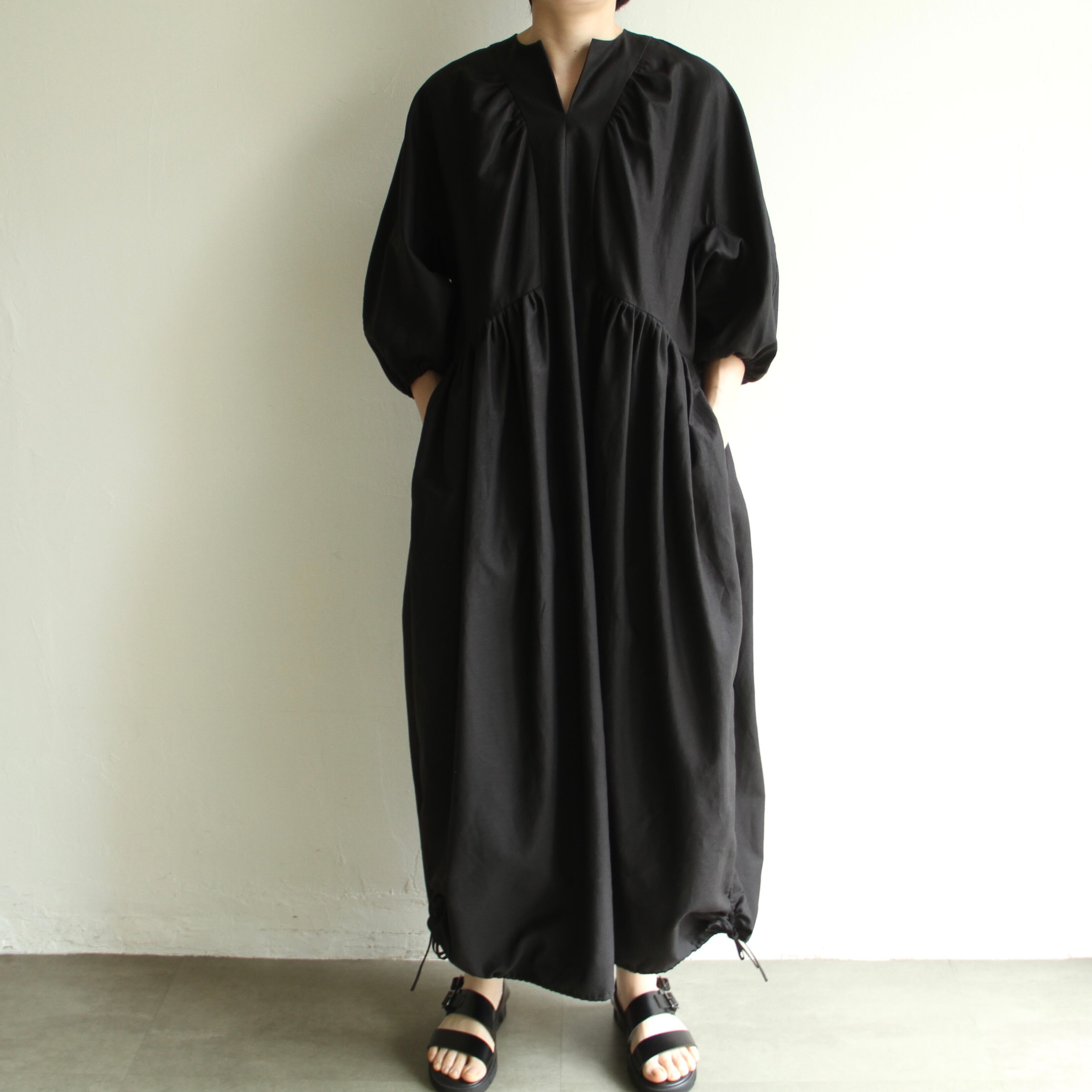 TENNE HANDCRAFTED MODERN 【 womens 】volume sleeve tuck dress
