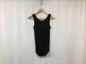 HAKUJI “ Cotton/Linen 2way Rib Tank top “ BLACK