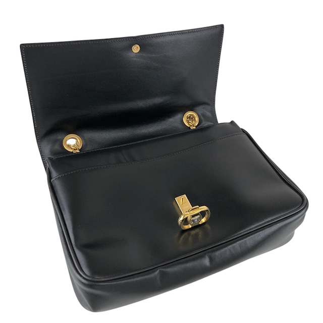 CELINE セリーヌ ショルダーバッグ ブラック ブラゾン レザー チェーン vintage ヴィンテージ オールド gpayic