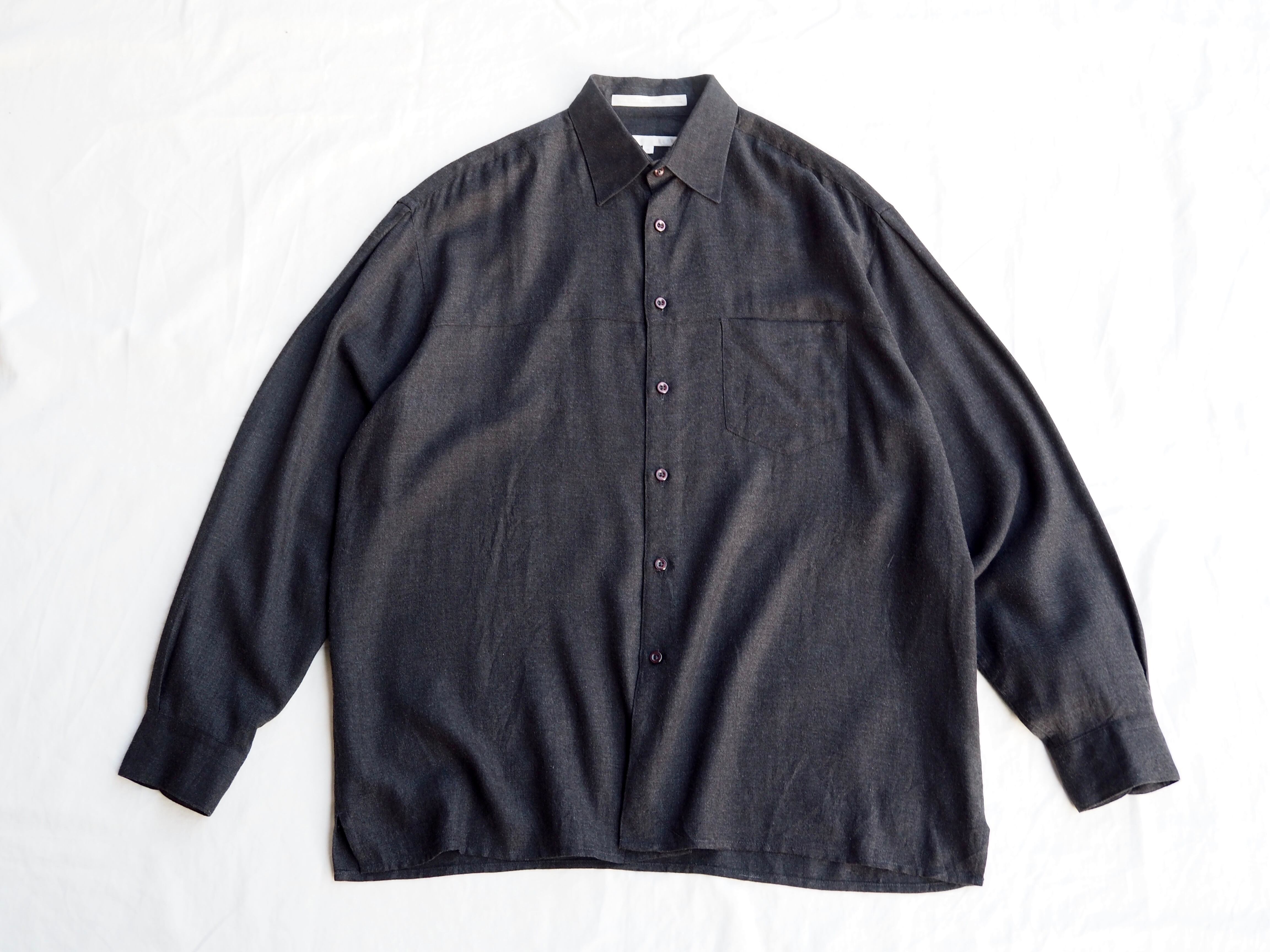 PERRY ELLIS "Rayon×polyester" side vents L/S shirt M