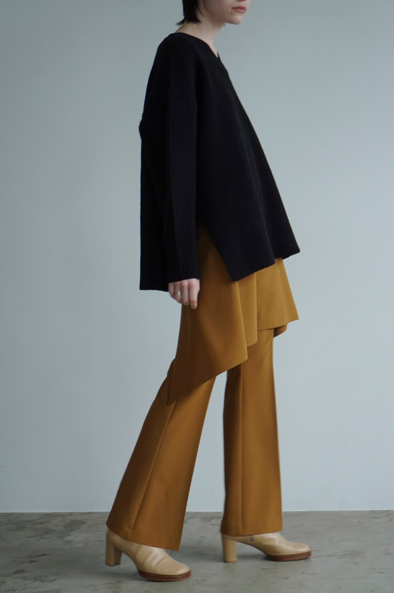 CLANE クラネ　ROLL SKIRT LAYERD PANTS