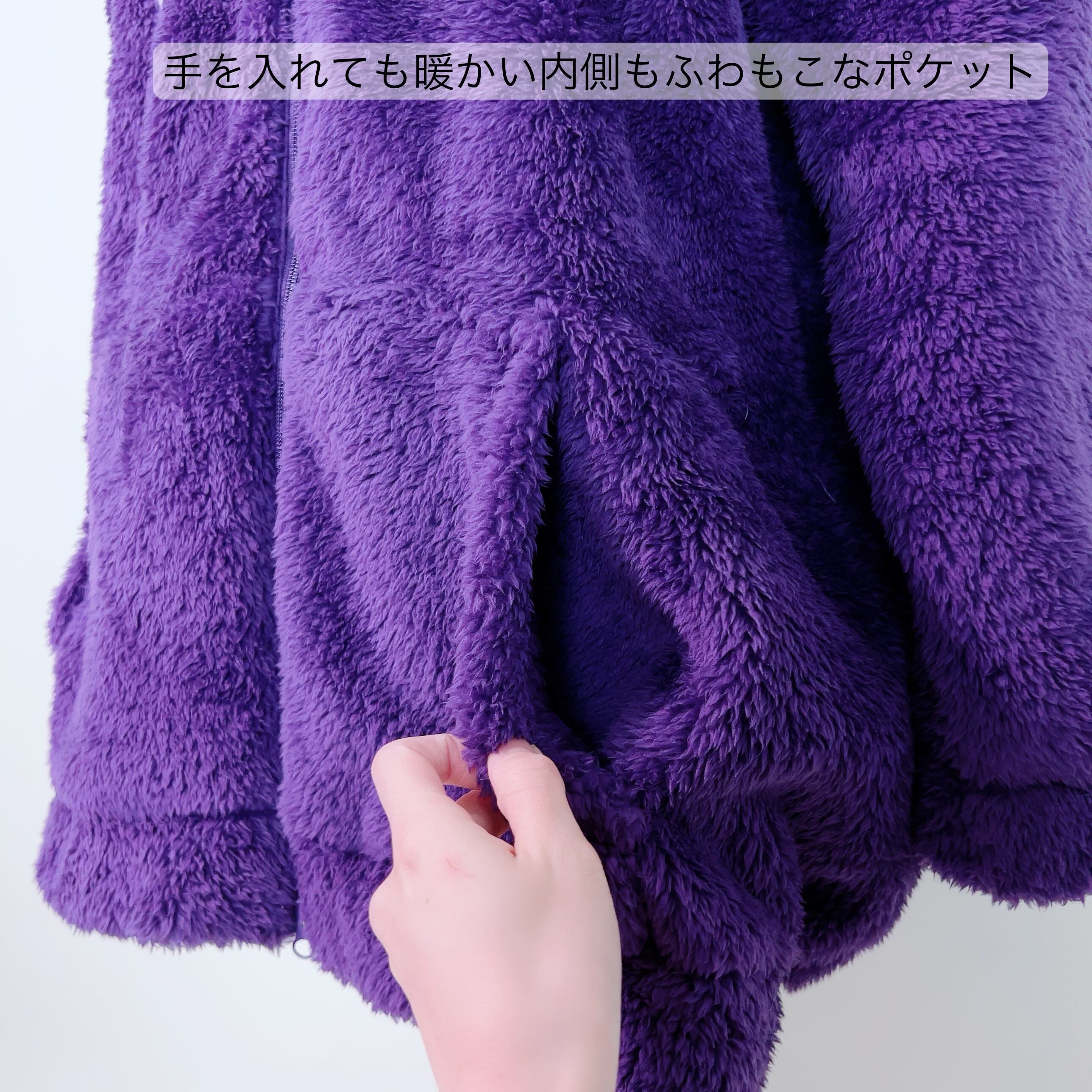 【nokcha 】2way double coat/deep purple