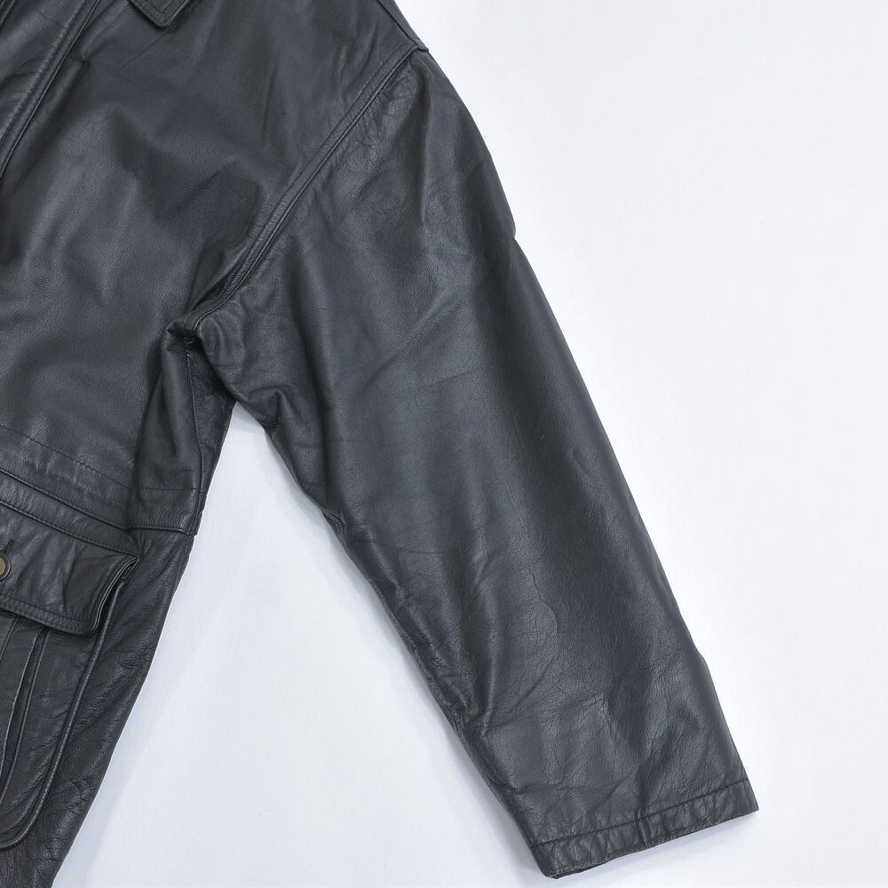 【軽量】ビンテージ レザーコート 派手 90s 古着 Vintage 個性 90sオールドVintageレザージャケット古着カーコート革ジャン羊革/韓国