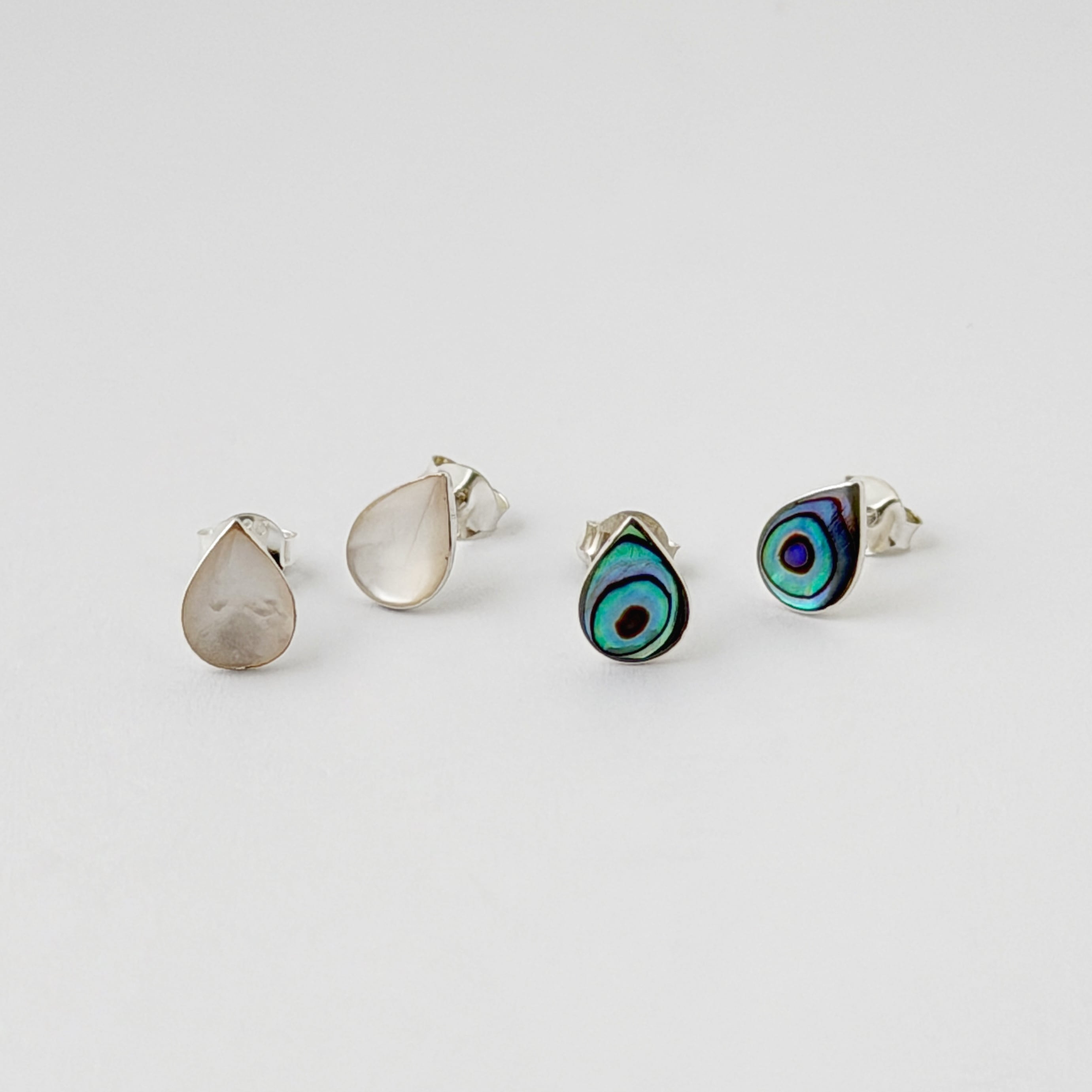【再入荷】白蝶貝 / アバロン ドロップ スタッドピアス 小さめピアス プチピアス Small