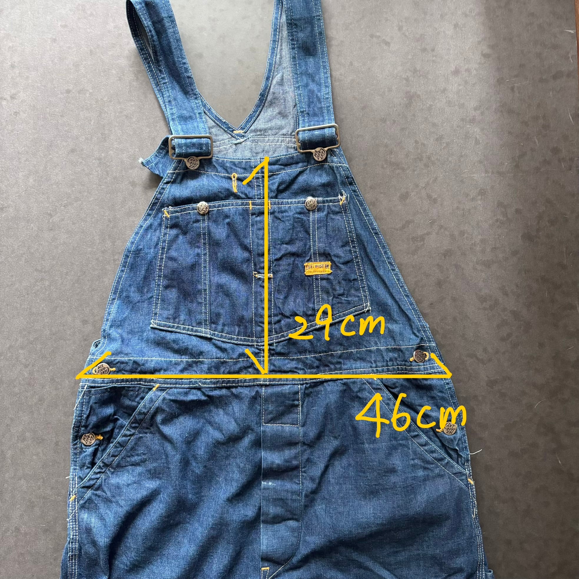 Vintage 50s CAN'T BUST'EM Denim Overall | ACROSS THE RIVER